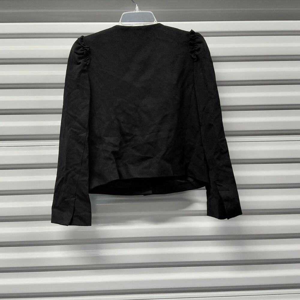 Kate Spade Womens Blazer Size 6 Black Quiet Luxury Chic Crystal Button Jacket - Picture 4 of 11